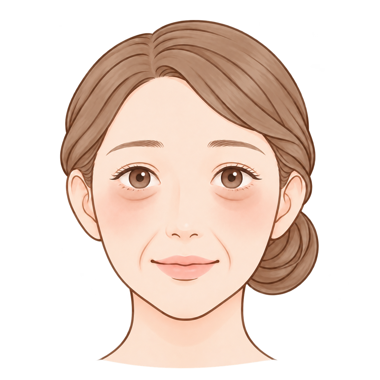 くま・ほうれい線のイラスト