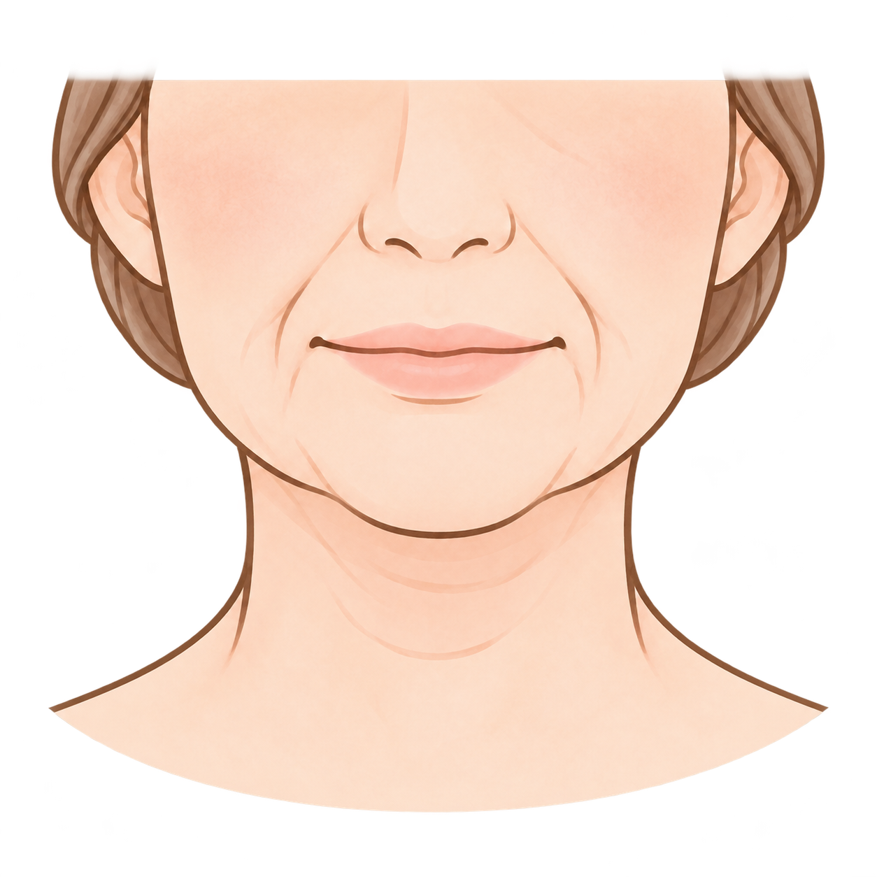 たるみ・しわのイラスト