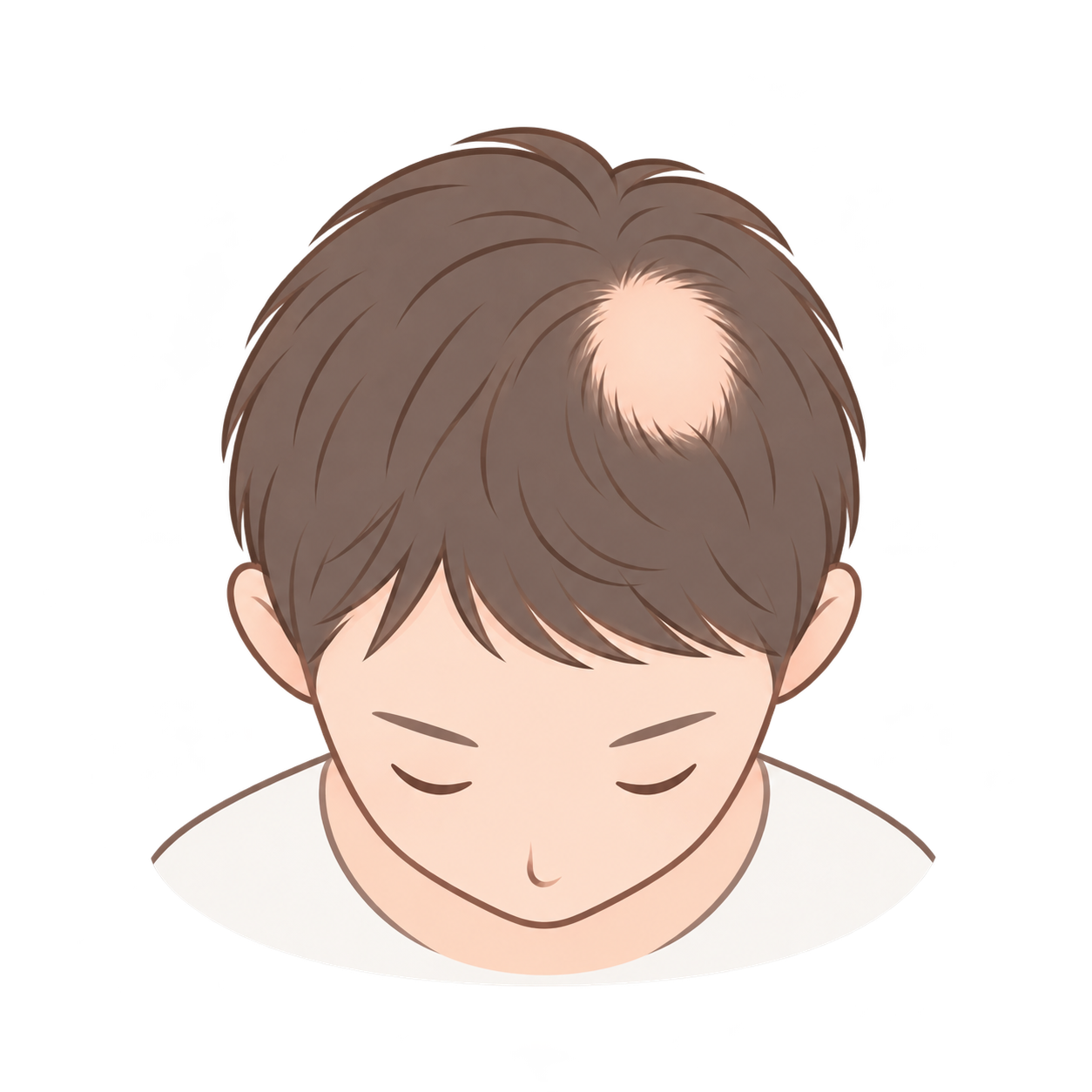 円形脱毛症のイラスト