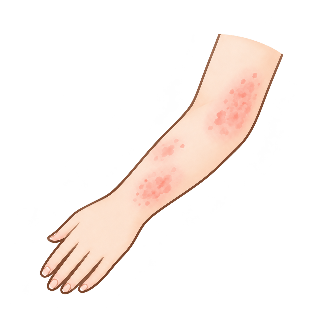 アトピー性皮膚炎のイラスト