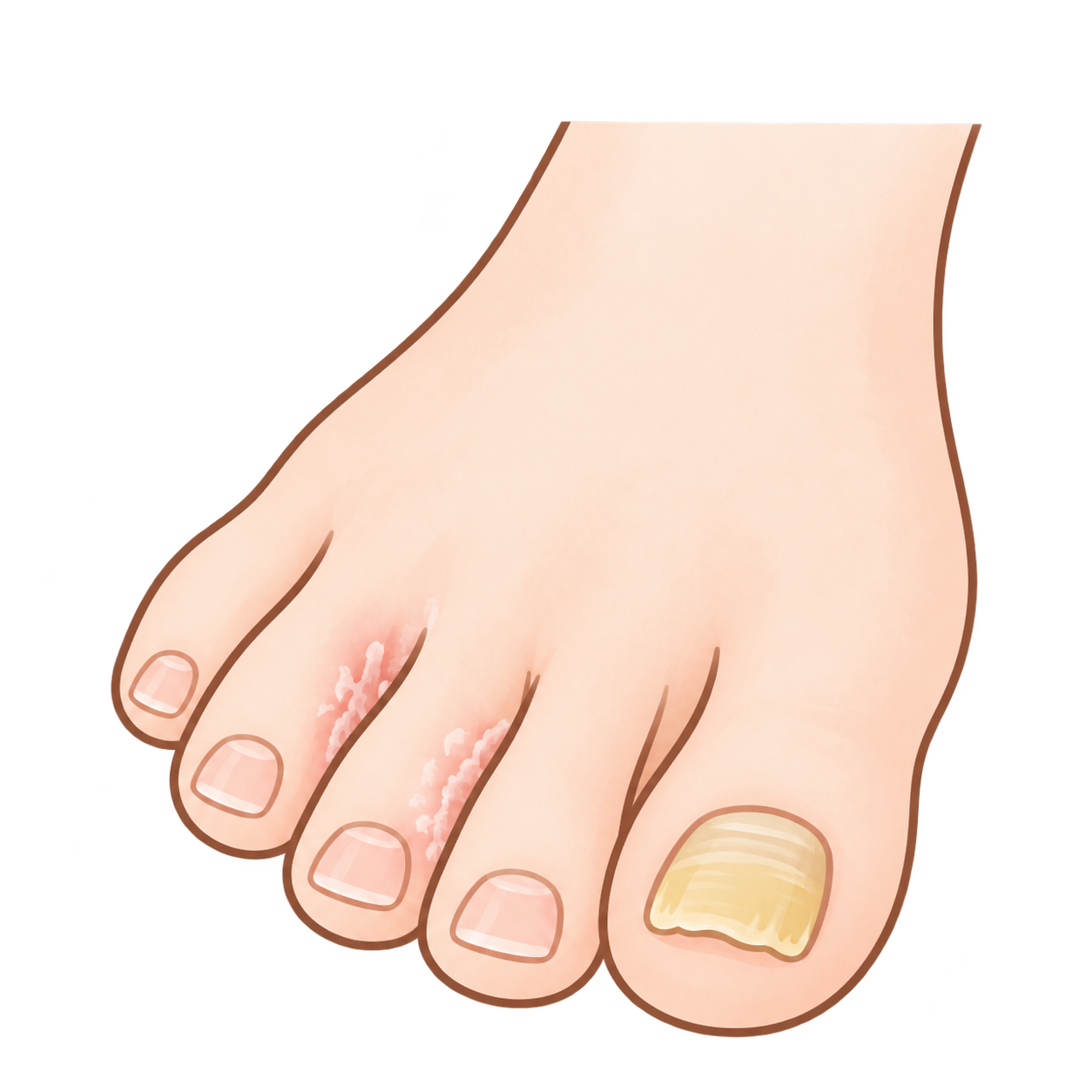 水虫・爪白癬のイラスト